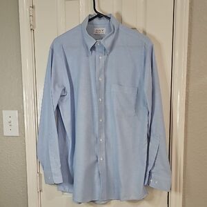 Arrow Dover Men's Light Blue Button Down Collared Shirt Size 16 32/33 EUC